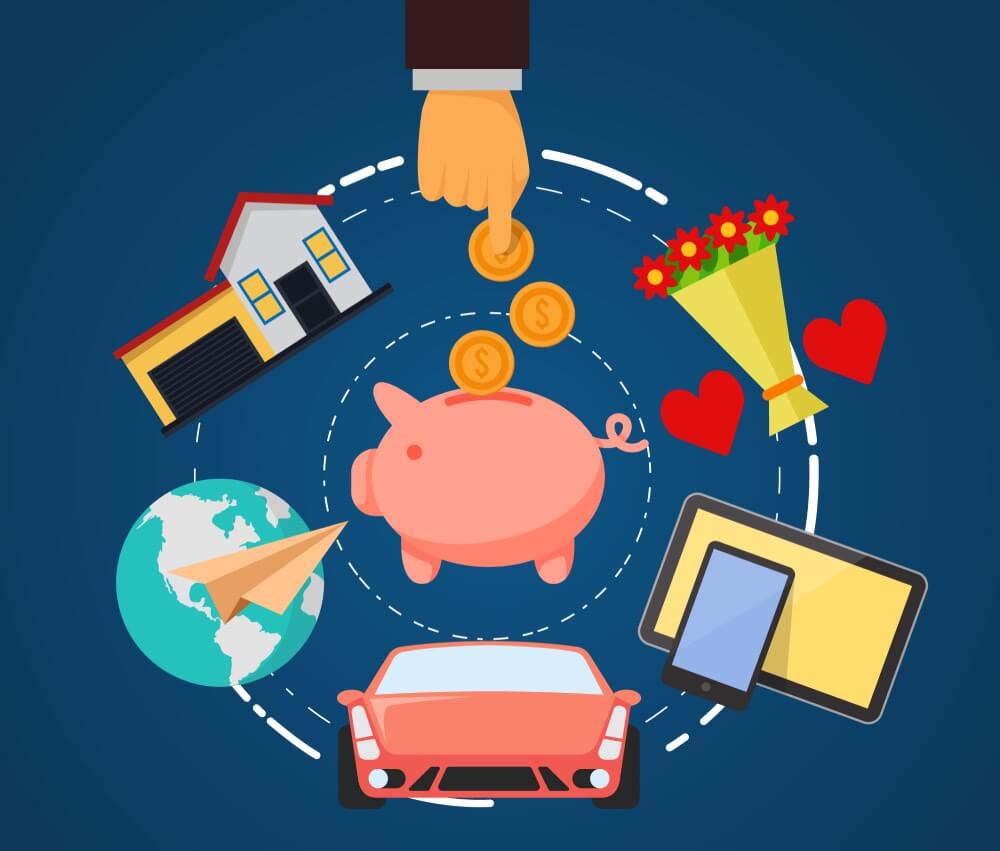 Ahorro para educación, vivienda o viajes.